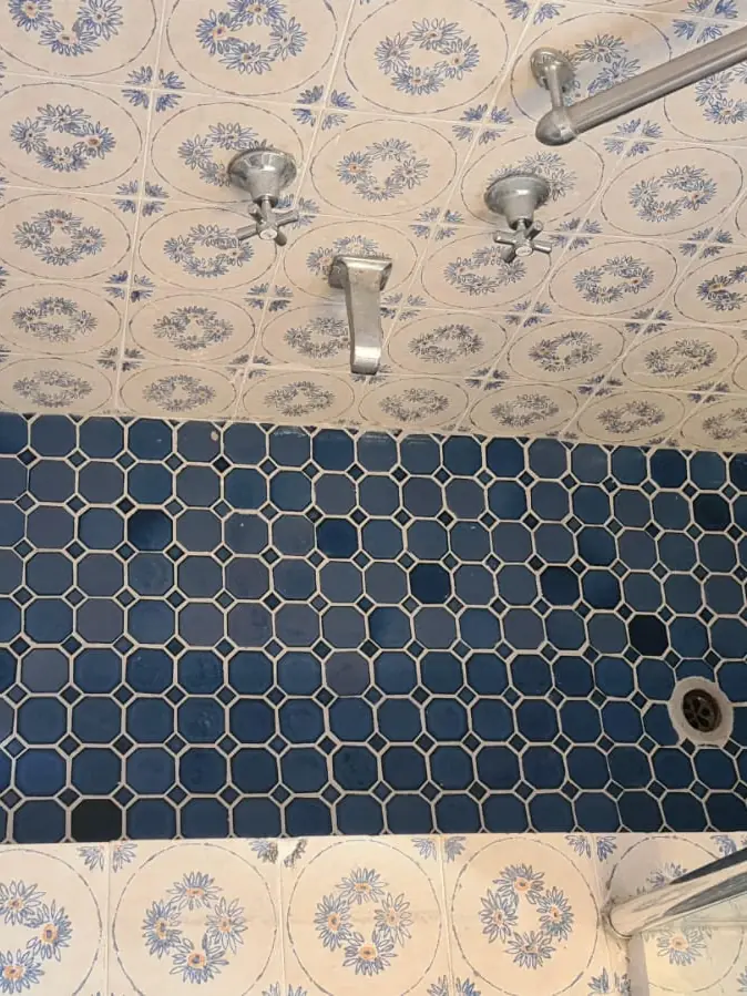 After: The same shower floor clean and uniform